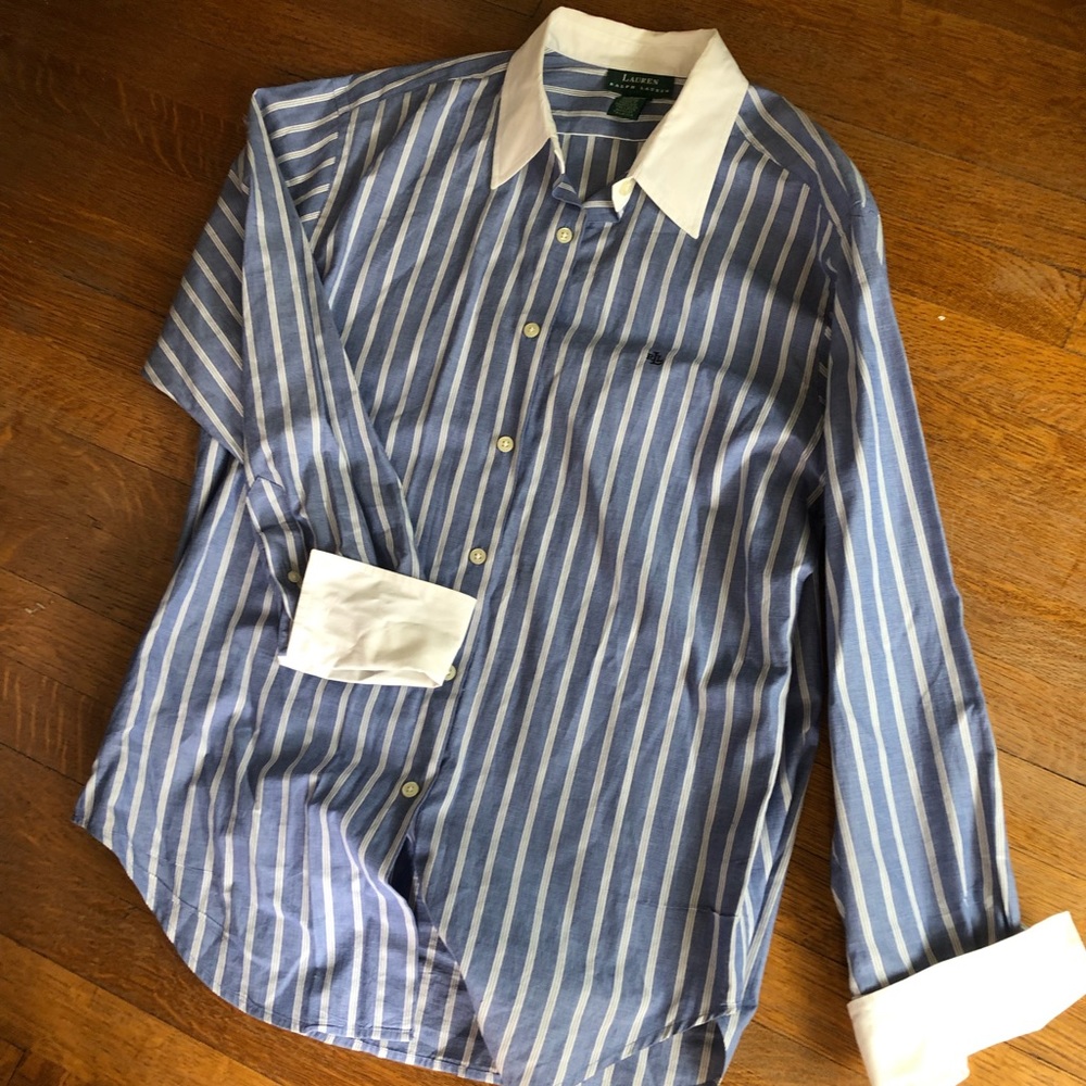 Ralph Lauren long sleeve stripe dress shirt